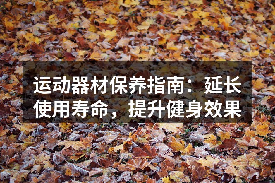 定期清洁运动器材